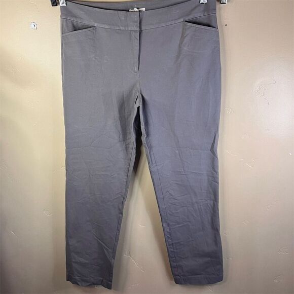 Eileen Fisher Women's Ankle Length Pants Gray Size Small Stretch Comfy Work Wear - Picture 1 of 7